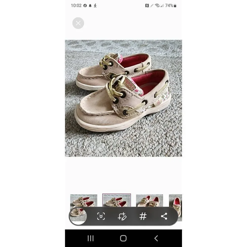 NIB SPERRY INFANT BAHAMA ZEBRA PRINT CRIB SHOES